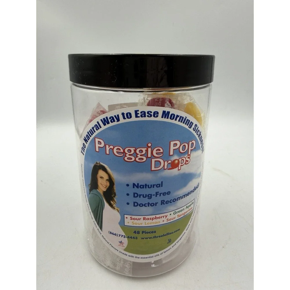 Preggie Pop Drops For Morning Sickness  Assorted Sour Flavors 48 Pc SEALED